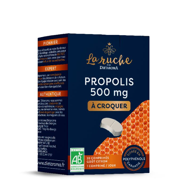 DIETAROMA PROPOLIS A CROQUER 500MG BIO - 20 COMPRIMES